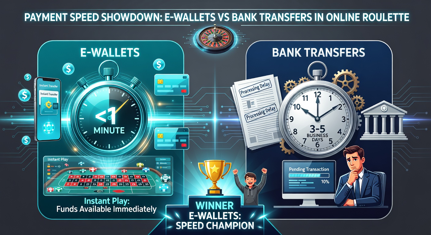 Detaillierter Vergleichstabelle mit Icons für E-Wallets und Banküberweisungen, Zeitachsen und Euro-Symbolen